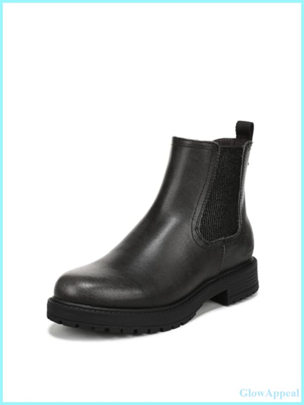 Chelsea Ankle Bootie Faux Leather Pull Tab 1.25 Inch Heel Comfort